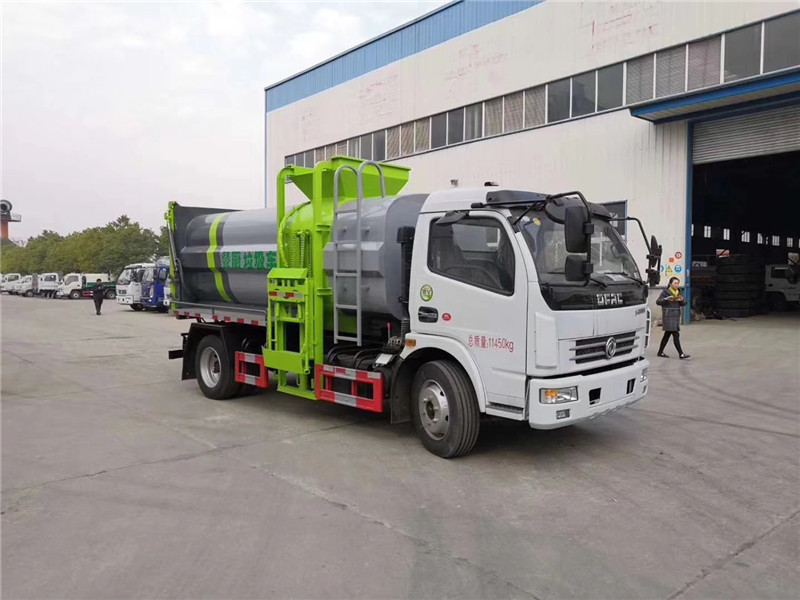 東風多利卡壓縮式垃圾車關鍵部件采用進口部件，壓力大、密封性好