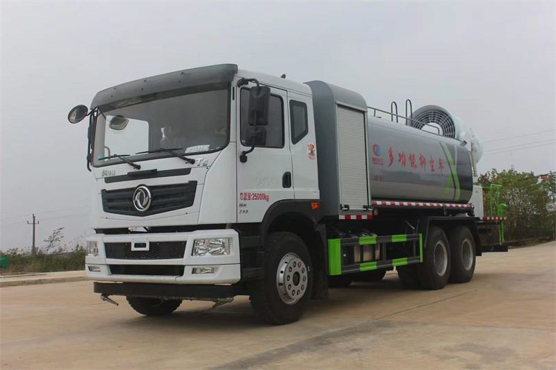 ?東風T5后雙橋抑塵車配100米霧炮